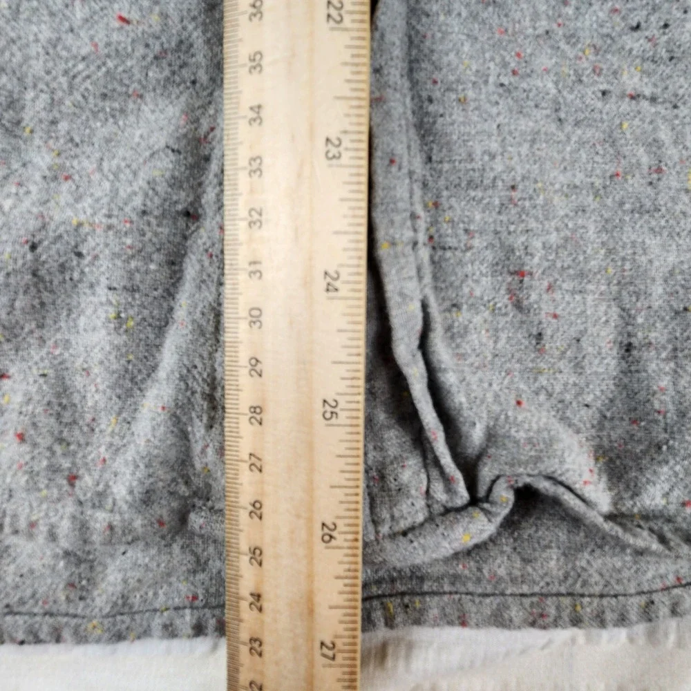 Banana Republic Mens M Grey Speckled Nep Organic Cotton Flannel Untucked Shirt
